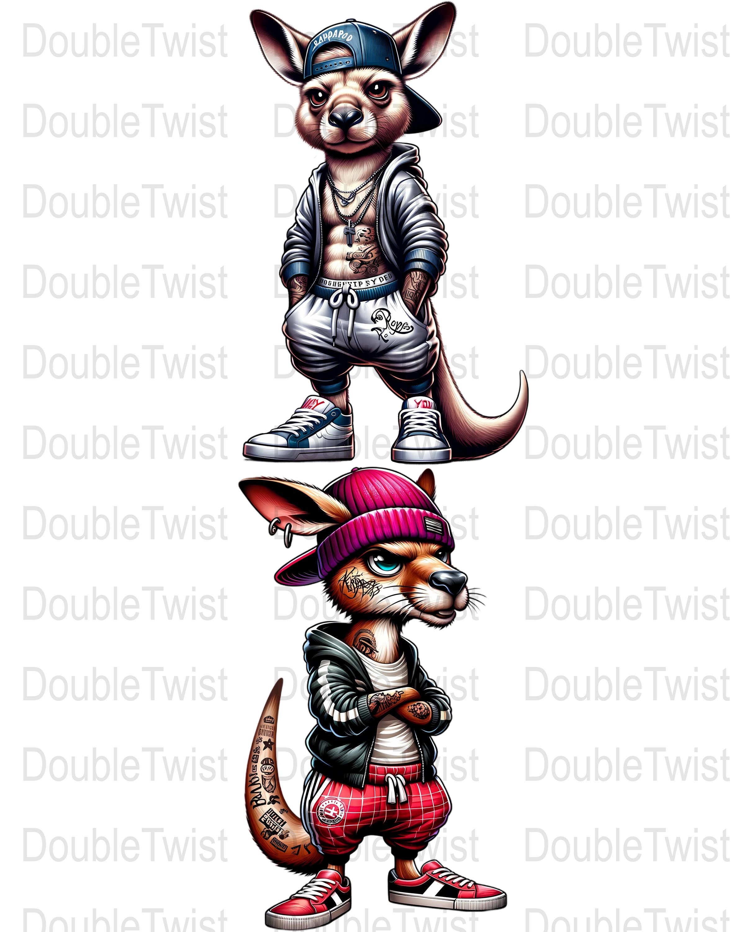 Urban Kangaroo Clipart, Street Style Kangaroo PNG, Hip Hop Animal ...