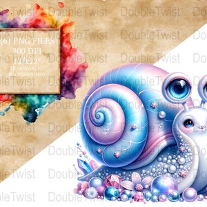 Wunderliche Juwelen Schnecke Clipart, Fantasy Schnecke PNGs, digitale Schnecke Downloads, niedliche Schnecke Illustrationen, funkelnde Schnecke Grafiken