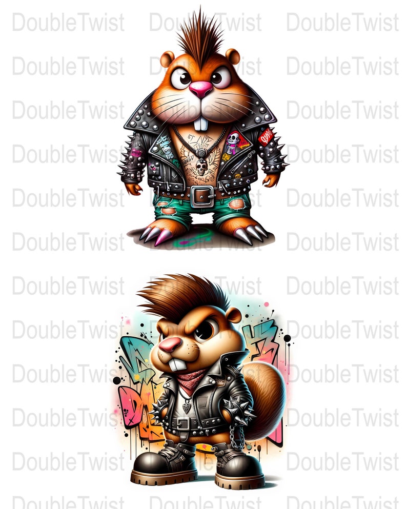 Punk Graffiti Gophers PNG Clipart: Edgy Street Art Graphics (digital ...