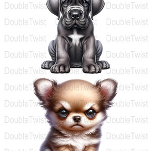 Grumpy Puppy Clipart, Dalmatian PNG Graphics (Digital Download) image 4