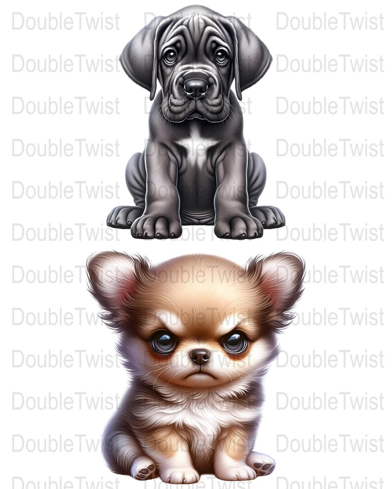Grumpy Puppy Clipart, Dalmatian PNG Graphics (Digital Download) image 4