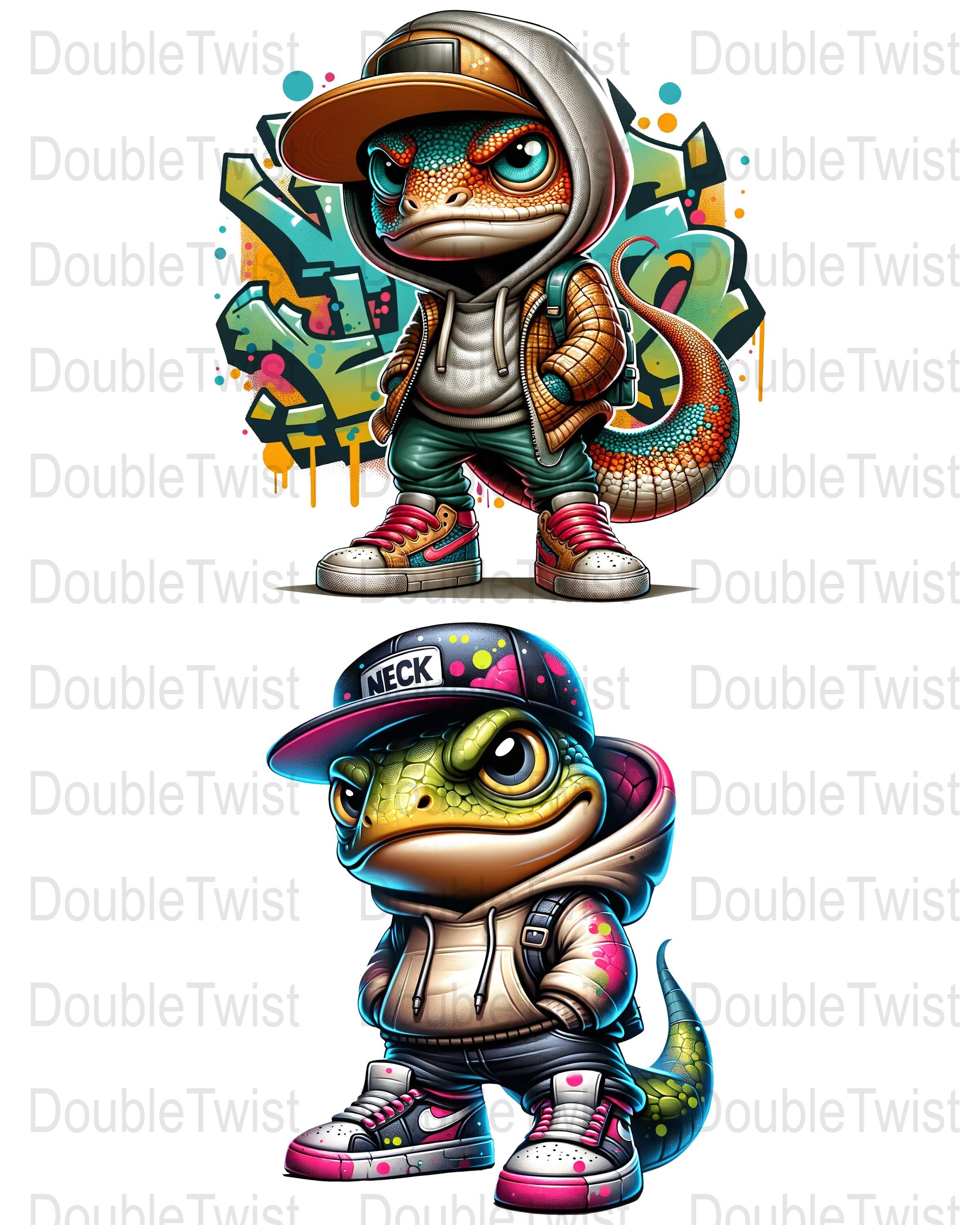 Graffiti Lizard Clipart, Urban Reptile PNG Files (digital Download) - Etsy