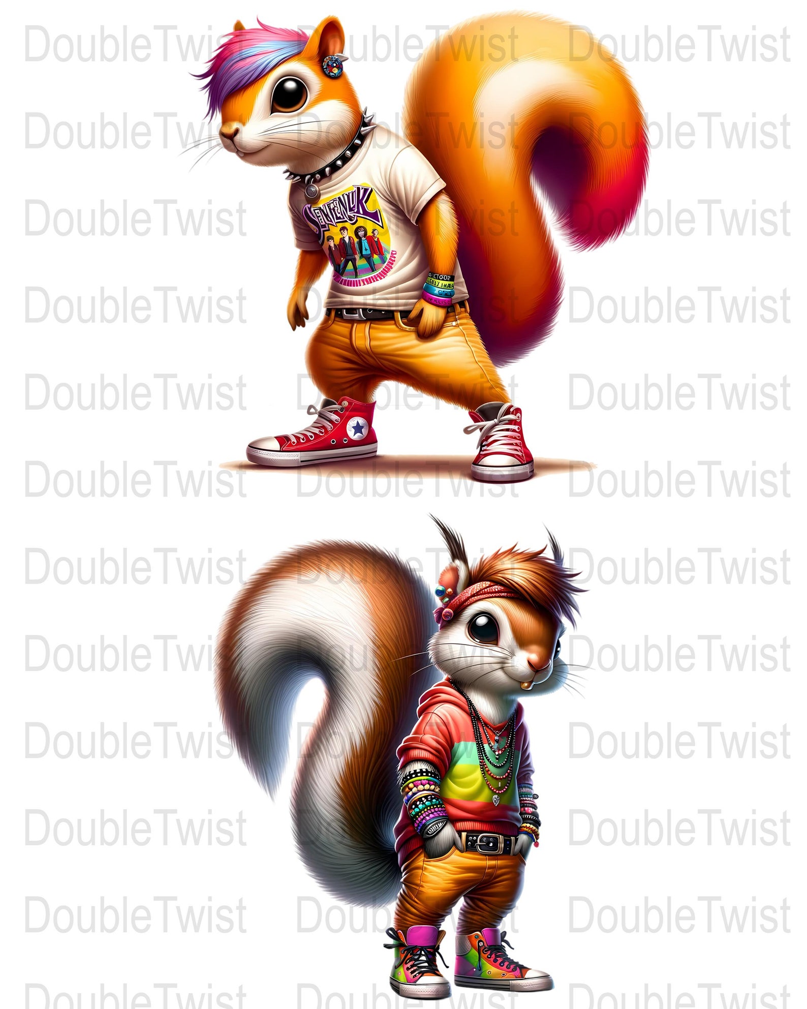 Style Squirrel Scene Style Squirrel Pngs, Digital Download, Alternative Animal ...