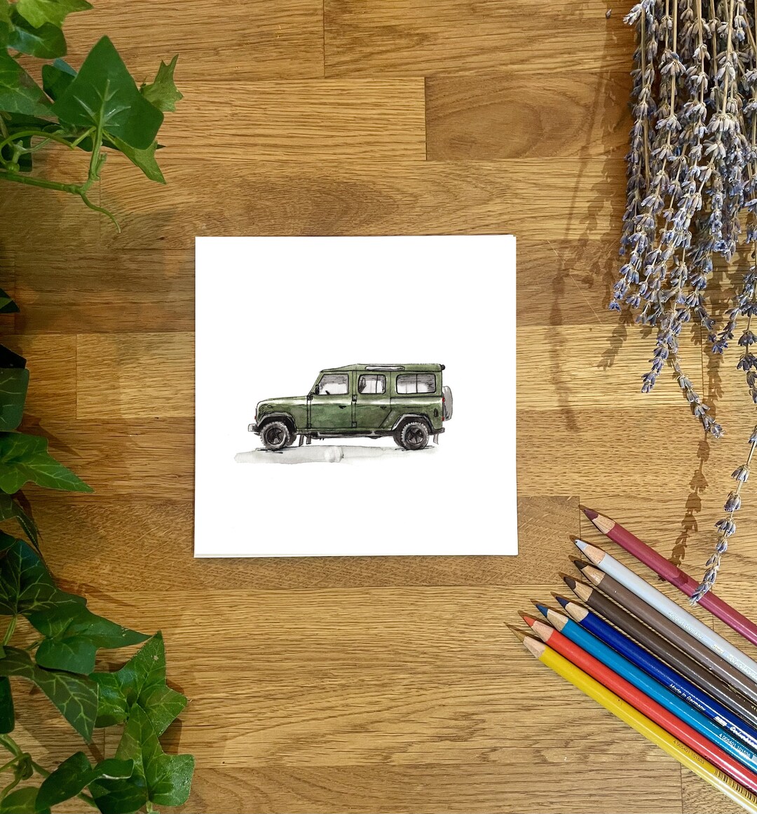 Land Rover Post Card Land Rover Defender 110 Greetings Card: Hand-drawn Countryside Art - Etsy
