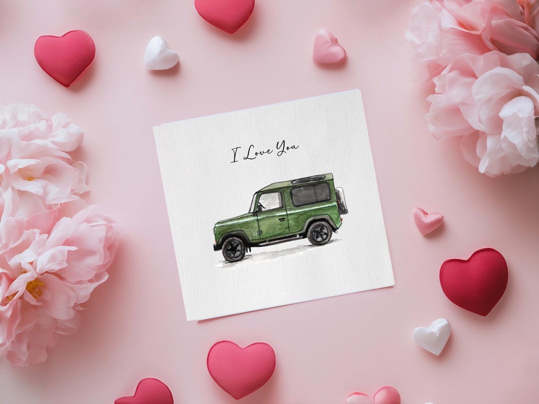 Land Rover Defender 90 Valentine’s Card | Funny Country Love Card ...
