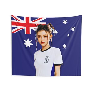 NewJeans Danielle Australia Flag, NewJeans New Jeans Kpop Flag, NewJeans Members Merch, Gift Ideas for Tokkis, Birthday Gift & Concert Merch