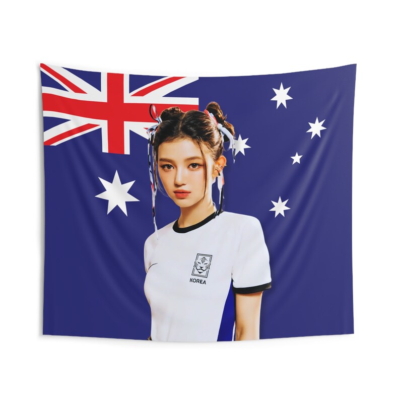 NewJeans Danielle Australia Flag, NewJeans New Jeans Kpop Flag, NewJeans Members Merch, Gift Ideas for Tokkis, Birthday Gift & Concert Merch