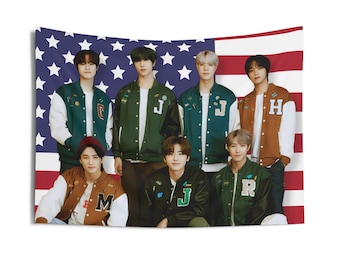 NCT Dream Group Photo America Flag Banner, NCT Dream Members Kpop, Nct Merch Decor, Nct 127 Nct U WayV Essentials, Kpop Fan Nctzen Gift Idea