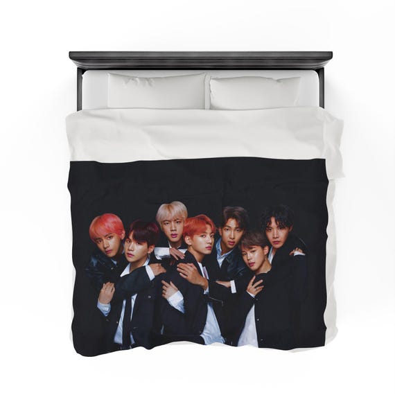 BTS OT7 Blanket Bangtan Complete Members Photoshoot Blanket BTS Merch Bts Home Decor Gift for Army Customized Gift Personalized Gift Etsy Canada