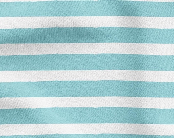 Gestreepte stof, nautisch blauw en wit, bekledingsstof op maat gesneden
