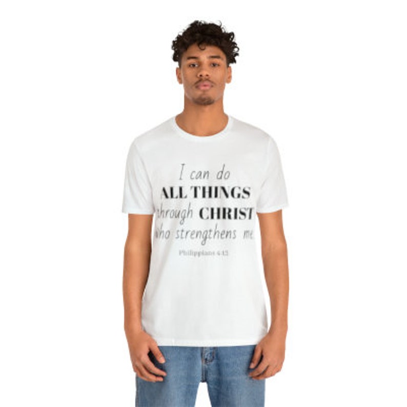 I Can Do All Things Unisex Jersey Short Sleeve Tee image 8