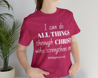 I Can Do All Things Unisex Jersey Short Sleeve Tee