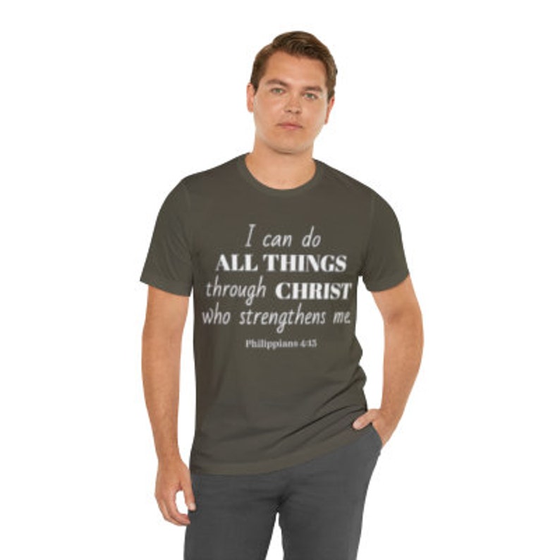 I Can Do All Things Unisex Jersey Short Sleeve Tee image 6