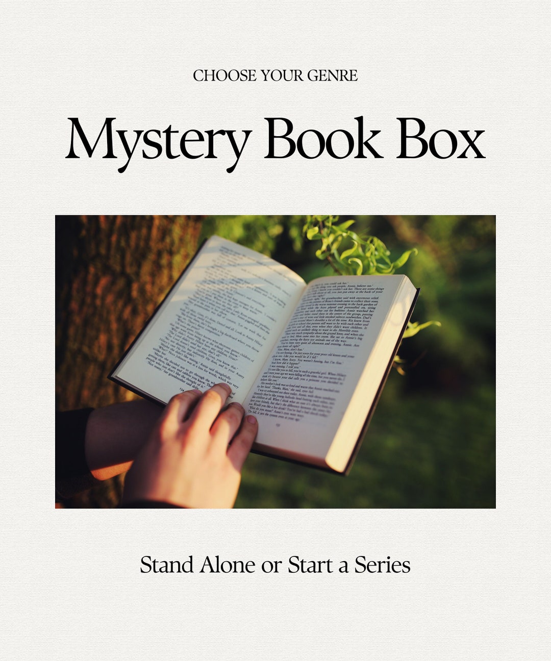 Mystery Book Box Choose Your Genre Read and Relax With