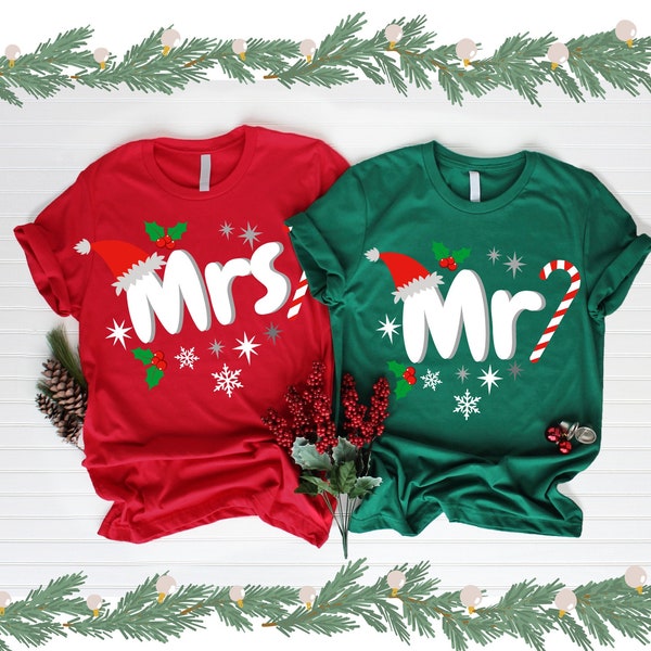 Mr and Mrs Christmas svg, Christmas couple png, Santa Claus SVG, Mr and Mrs Claus SVG, Cut Files for Cricut,  sublimation, Digital Download
