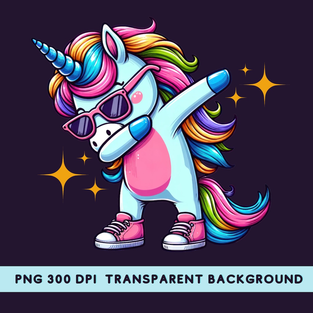 dabbing-unicorn-clipart-rainbow-mane-png-unicorn-dab-clipart-unicorn-t-shirt-mug-tumbler-sublimation-scrapbook-png-digital-download-etsy