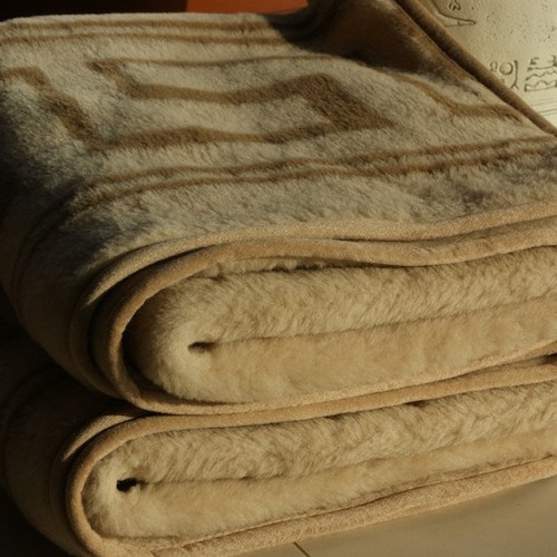 Luxurious Camel Wool Blanket - Handcrafted, Natural, and Extra