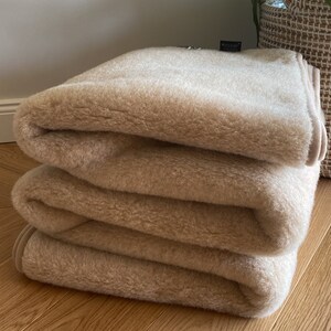 Camel Exclusive Cappuccino Wool Blanket Handmade Warm Natural Wool Plaid for Bed Sofe All Sizes Real Wool