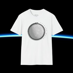 ChillaNova - Ouroboros Serpent Moon - Unisex Softstyle T-Shirt - White | Grey | Beige