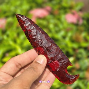 Red Obsidian Athame, Handmade Athame, Obsidian Athame, Home Decor, Crystal Gift (Approximate Size: 5&quot;- 6&quot;)