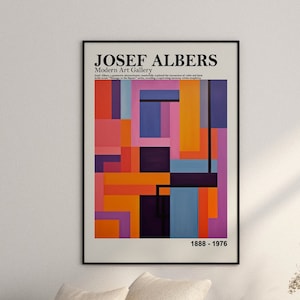 Josef Albers Poster - Homage to the Square - Abstract Bauhaus Art as Josef Albers Print - Albers Paintings - German Wall Art