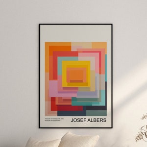 Josef Albers Poster - Homage to the Square - Abstract Bauhaus Art as Josef Albers Print - Albers Paintings - German Wall Art