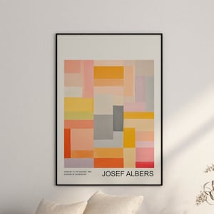 Josef Albers Poster - Homage to the Square - Abstract Bauhaus Art as Josef Albers Print - Albers Paintings - German Wall Art
