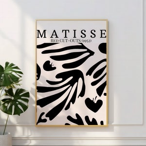Henri Matisse Poster Red Cut-Outs Hochwertiges Poster Henri Matisse Druck Moderne Wanddekoration Matisse Kunst Bild 2