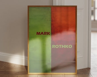 Rothko Poster - Abstract Rothko Wall Art in Museum Quality, Modern Wall Decor as Mark Rothko Print, Rothko Painting, Mark Rothko Art