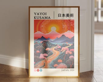Yayoi Kusama Poster - Japanese Wall Art for Your Home - Inspired by Yayoi Kusama Print - High-Quality Abstract Japandi Wall Art