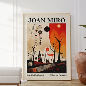 Joan Miro Poster - Abstract Catalan Art as Miro Wall Art, Miro Painting, Abstract Surrealism, Joan Miro Print, Museum Exhibition