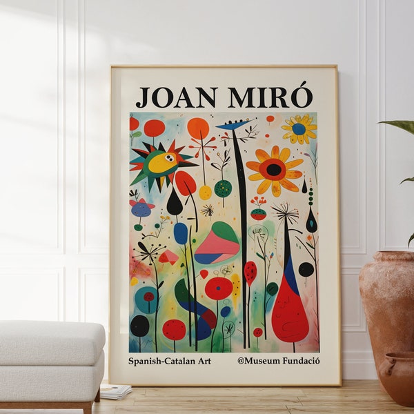 Joan Miro Poster - Abstrakte katalanische Kunst als Miro Wall Art, Miro Painting, Abstract Surrealism, Joan Miro Print, Museum Exhibition