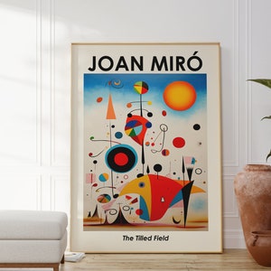 Poster di Joan Miro - Arte catalana astratta come stampa artistica di Joan Miro - Arte da parete moderna Miro per la tua casa - Pittura Miro