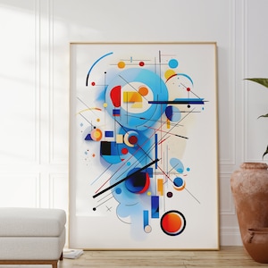 Kandinsky Poster - Der blaue Reiter - Hochwertiges Poster - Kandinsky Druck - Abstrakte Kunst - Wassily Kandinsky - Perfekt zum Verschenken