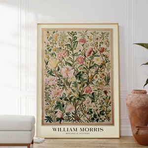 Poster William Morris - Motivo botanico, Arte floreale, Stampa William Morris, Arte William Morris, Stampe murali Morris, Fiori Morris