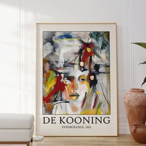 Póster De Kooning - Intercambio - Póster de alta calidad perfecto para regalar - Arte abstracto para tu hogar