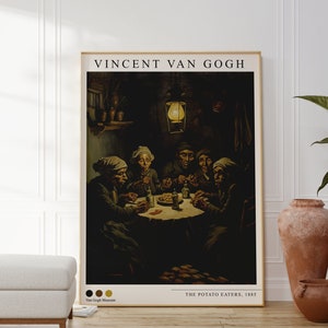 Vincent Van Gogh Poster - The Potato Eaters - Premium Quality - Vincent van Gogh Print - Artwork by Vincent van Gogh - 1885 Van Gogh