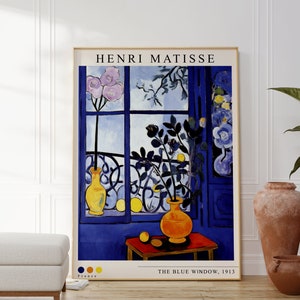 Henri Matisse The Blue Window Poster, Matisse Painting, Matisse Art, Henri Matisse Poster, Modern Gallery Art, Matisse gift, 1913 Art
