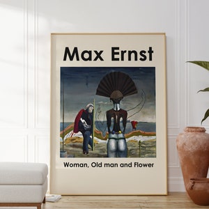 マックス・エルンスト、『偽教皇』、希少画集画、状態良好、新品木製額 マックス・エルンスト 1891年4月2日 - 1976年4月1日 - 愛に恋