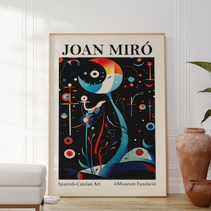 Joan Miro Poster - Abstract Catalan Art as Miro Wall Art, Miro Painting, Abstract Surrealism, Joan Miro Print, Museum Exhibition