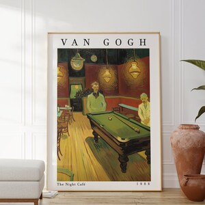 Vincent Van Gogh Poster - The Night Cafe - Premium Quality - Vincent van Gogh Print - Artwork by Vincent van Gogh - 1888 Van Gogh Picture