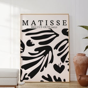 Henri Matisse Poster Red Cut-Outs Hochwertiges Poster Henri Matisse Druck Moderne Wanddekoration Matisse Kunst Bild 1
