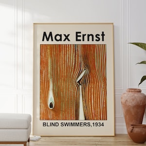 Poster di Max Ernst - Nuotatori ciechi - Poster di alta qualità come stampa di Max Ernst - Surrealismo - Fedele all'arte surrealista originale