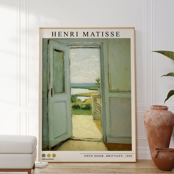 Henri Matisse Open Door Poster, Matisse Painting, Matisse Art, Henri Matisse Poster, Modern Gallery Art, Matisse gift, Brittany