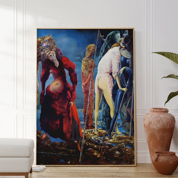 Max Ernst Poster - Der Gegenpapst - Hochwertiges Poster - Max Ernst Druck - Surrealismus - Surrealistische Kunst - Originalgetreu