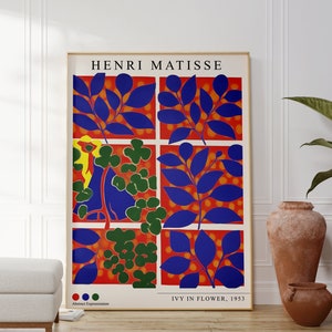 Henri Matisse Ivy in Flower Poster, Matisse Painting, Matisse Art, Henri Matisse Poster, Modern Gallery Art, Matisse gift, Flowers