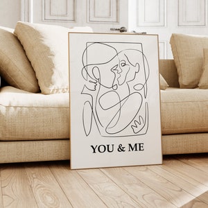 Póster de pareja - póster de relación de alta calidad perfecto como muestra de amor - regalo para él/ella para el día de San Valentín o cumpleaños