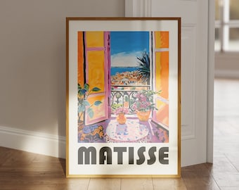 Henri Matisse Poster - Open Raam - Hoogwaardige poster als Henri Matisse print - Moderne tentoonstellingskunst in Matisse-stijl