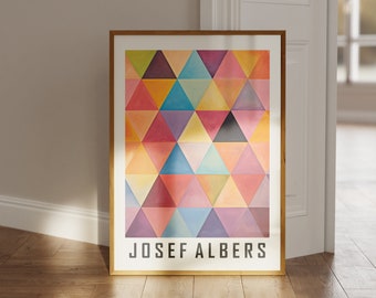 Josef Albers Poster - Abstrakte Bauhaus Kunst als Josef Albers Druck - Homage to the Square - Albers Gemälde - Deutsche Wandkunst