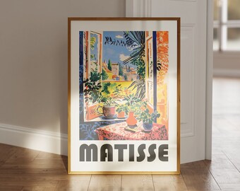 Henri Matisse Poster - Offenes Fenster - Hochwertiges Poster als Henri Matisse Druck - Moderne Ausstellungskunst im Matisse Stil